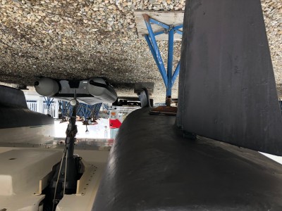 Port hull keel rearview